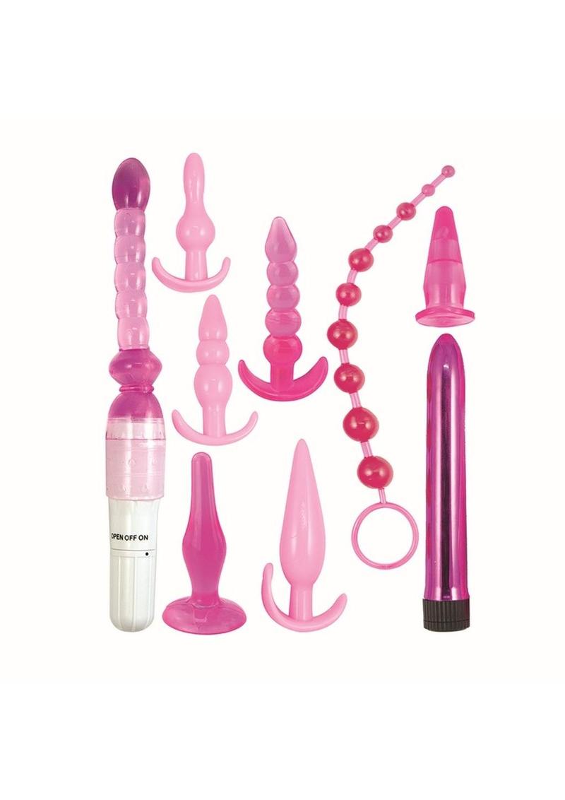 Pink Elite Collection Vibrating Supreme Anal Play Kit