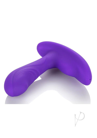 Pinpoint Pleaser Silicone Rechargeable P-Spot Vibrator with Remote Control - Purple