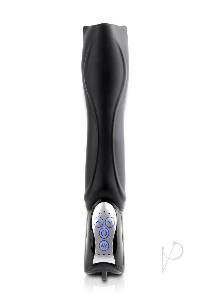 Pipedream Extreme Toyz Silicone Vibrating Roto-Teazer Masturbator - Black