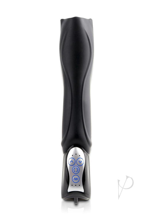 Pipedream Extreme Toyz Silicone Vibrating Roto-Teazer Masturbator - Black