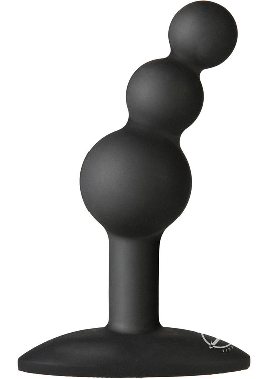 Platinum Premium Silicone - The Minis - Bubble - Medium Anal Plug - Black - Medium