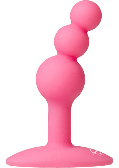 Platinum Premium Silicone - The Minis - Bubble - Medium Anal Plug - Pink - Medium