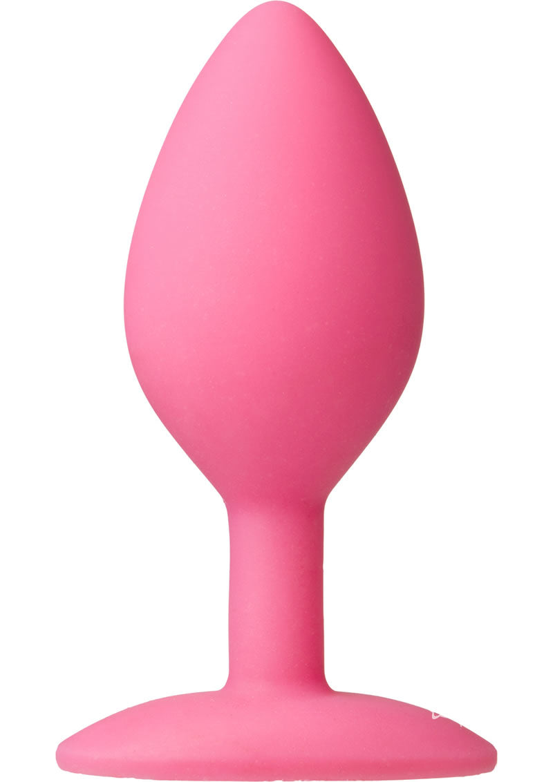 Platinum Premium Silicone - The Minis - Spade - Medium Anal Plug - Pink - Medium