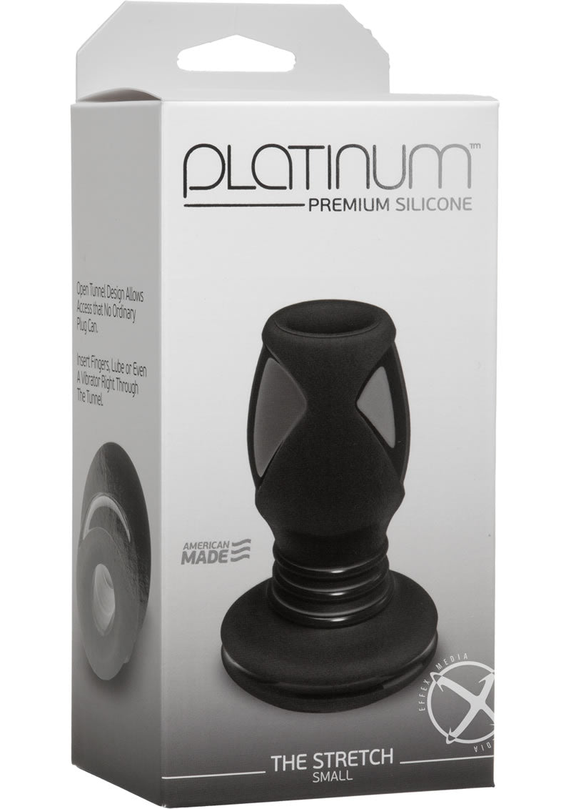 Platinum Premium Silicone - The Stretch - Small Anal Expander Plug - Black