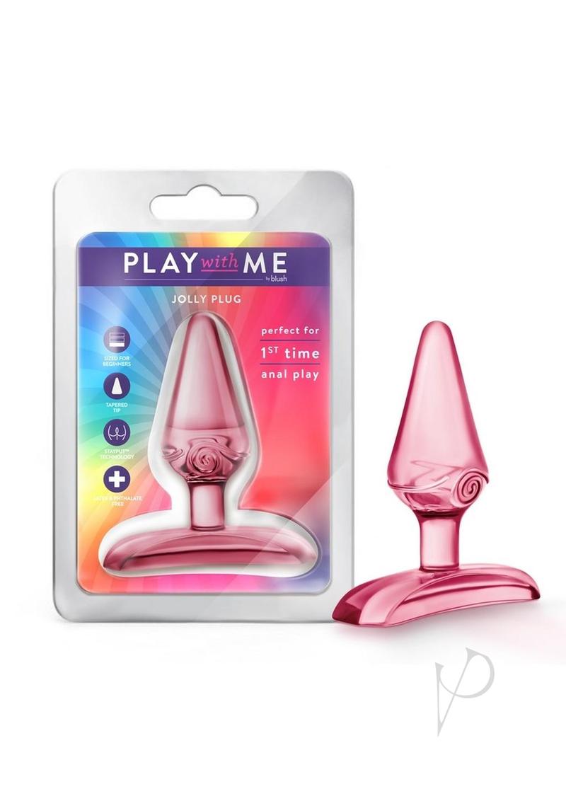 Play with Me Jolly Plug Butt Plug - Pink