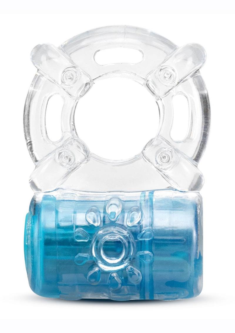 Play with Me Pleaser Rechargeable Cock Ring - Blue