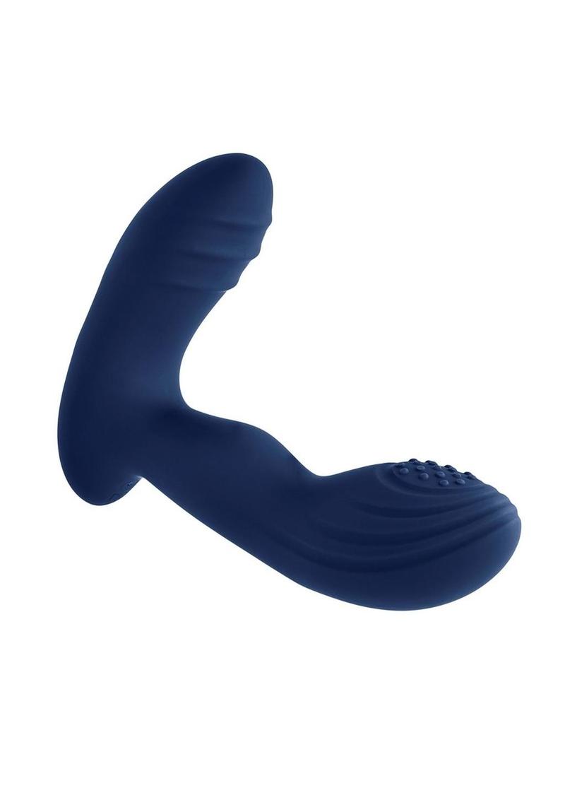 Playboy Pleasure Pleaser Rechargeable Silicone Vibrating Warming Prostate Massager with Remote Control