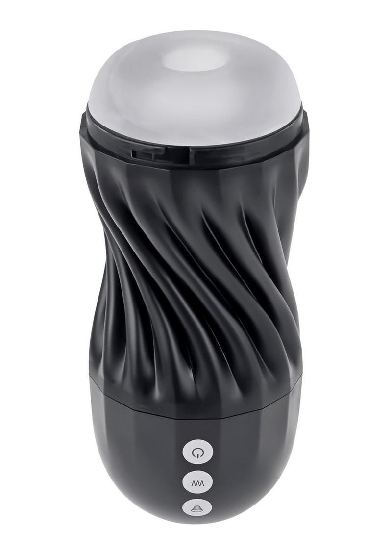 Playboy Solo Rechargeable Textured Stroker - Black