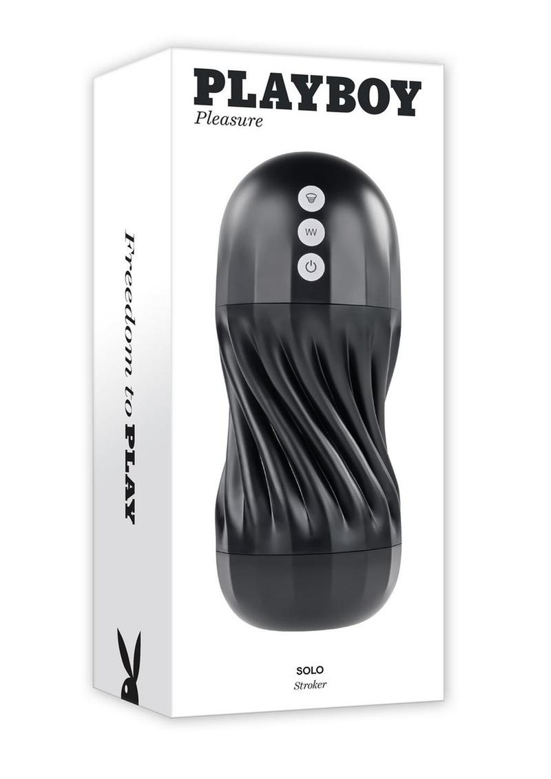 Playboy Solo Rechargeable Textured Stroker - Black