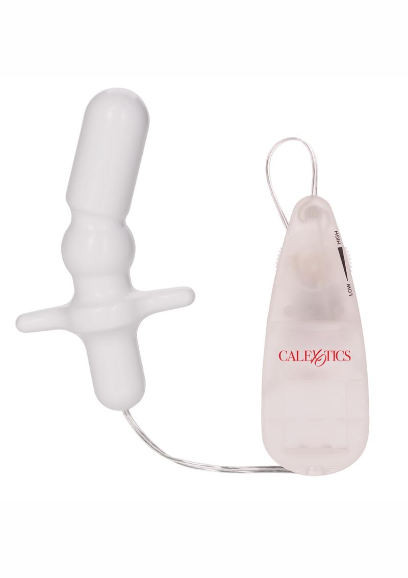 Pocket Exotics Anal T Vibrating Butt Plug - Ivory