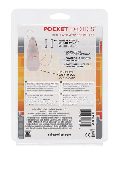 Pocket Exotics Dual Heated Whisper Bullets