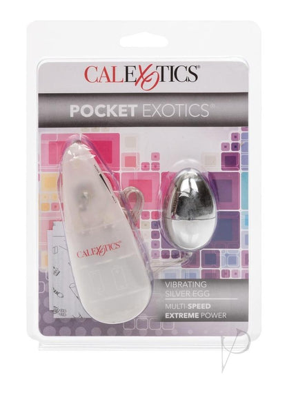 Pocket Exotics Vibrating Silver Egg - Silver