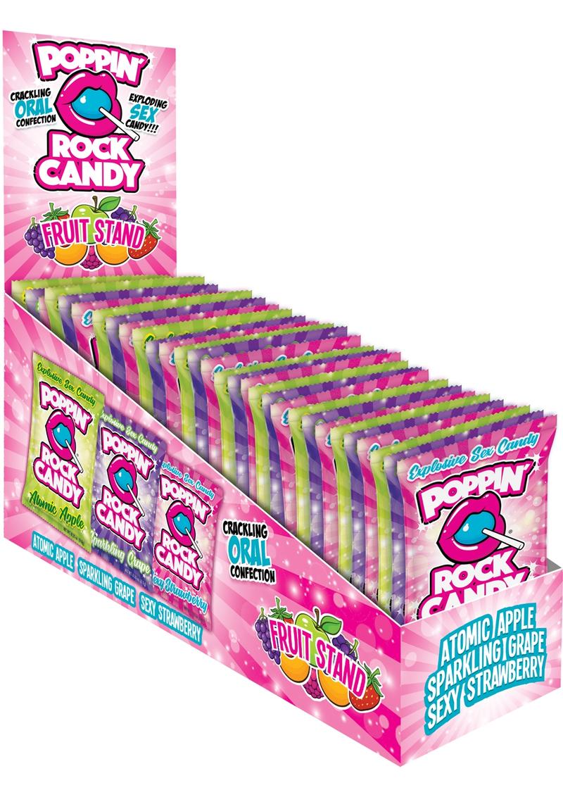 Popping Rock Candy Oral Sex Candy Display - Fruit Stand - 36 Packs Per Display