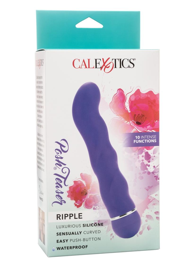 Posh 10 Function Teaser 4 Ripple Silicone Vibrator - Purple - Large