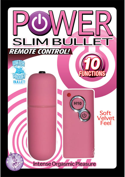 Power Slim Bullet with Remote Control - Pink