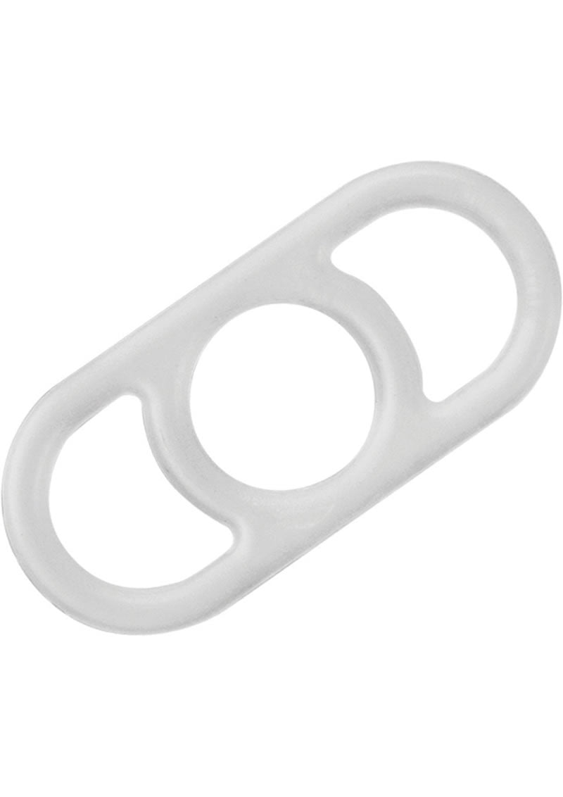 Precision Pump Erection Enhancer Silicone Cock Ring - Clear