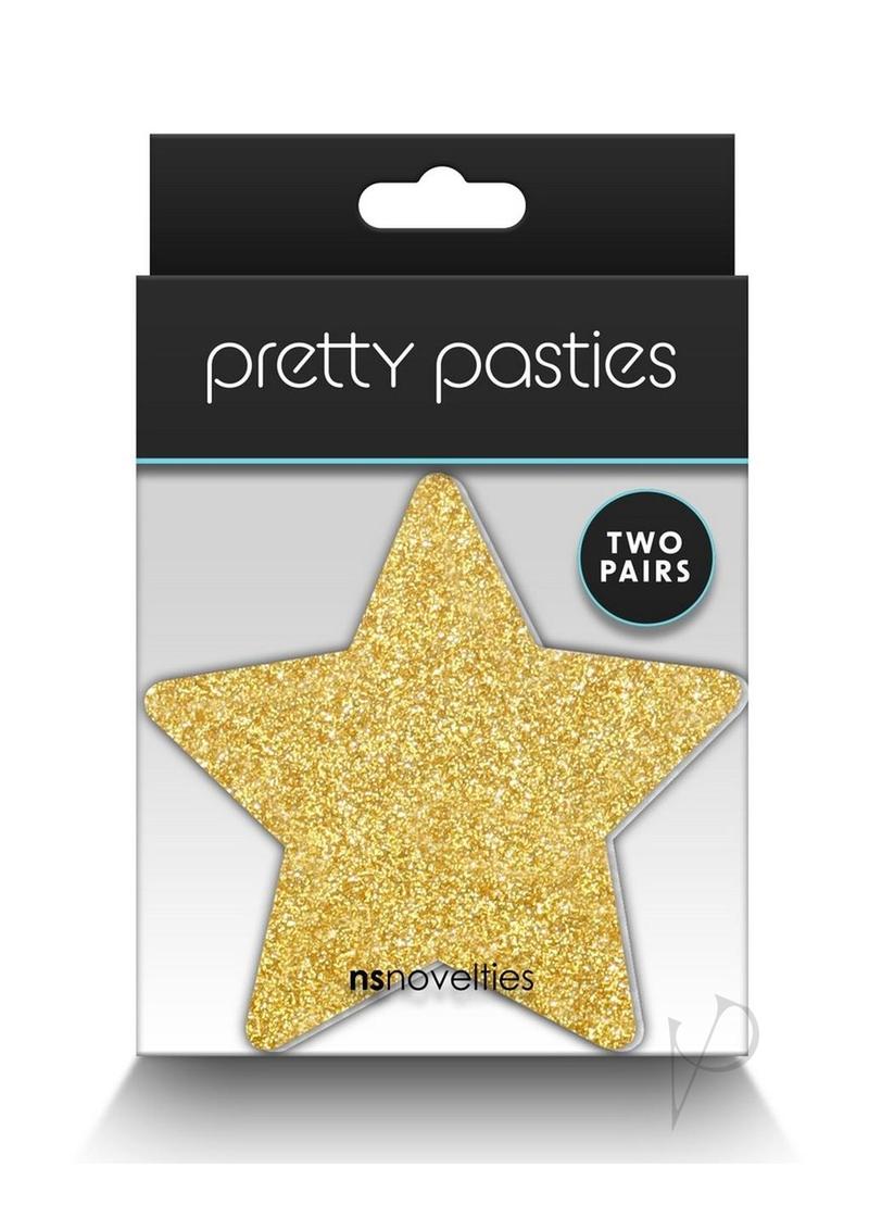 Pretty Pasties Glitter Stars - Black/Gold