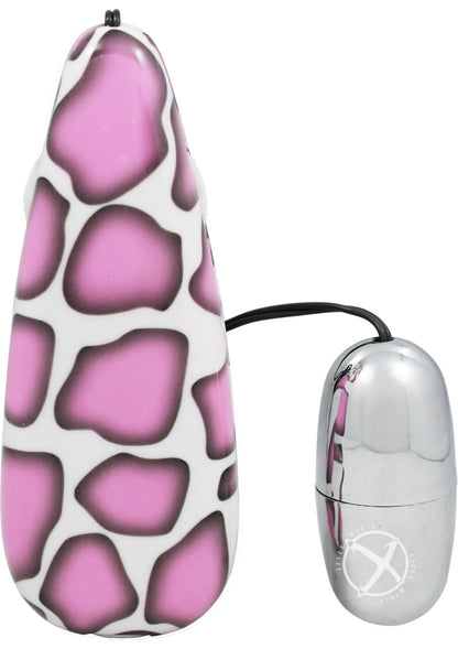 Primal Instinct Bullet with Remote Control - Animal Print/Giraffe Print/Purple