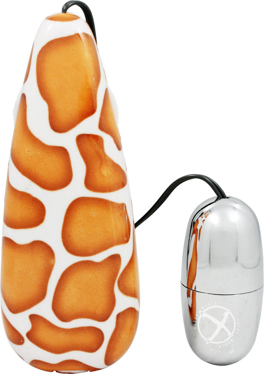 Primal Instinct Bullet with Remote Control - Animal Print/Giraffe Print/Orange