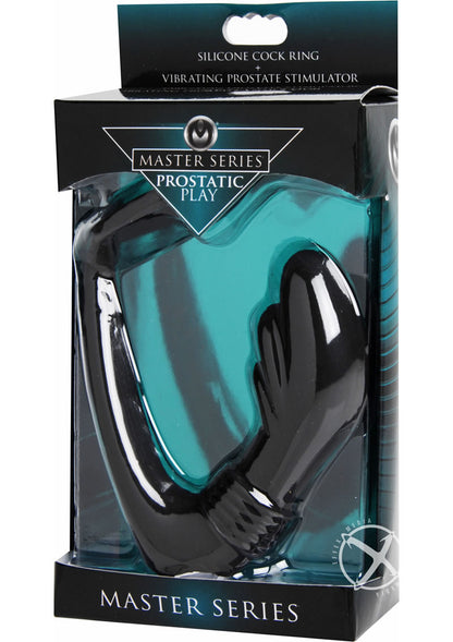 Prostatic Play Nova Silicone Cock Ring and Vibrating Prostate Stimulator - Black