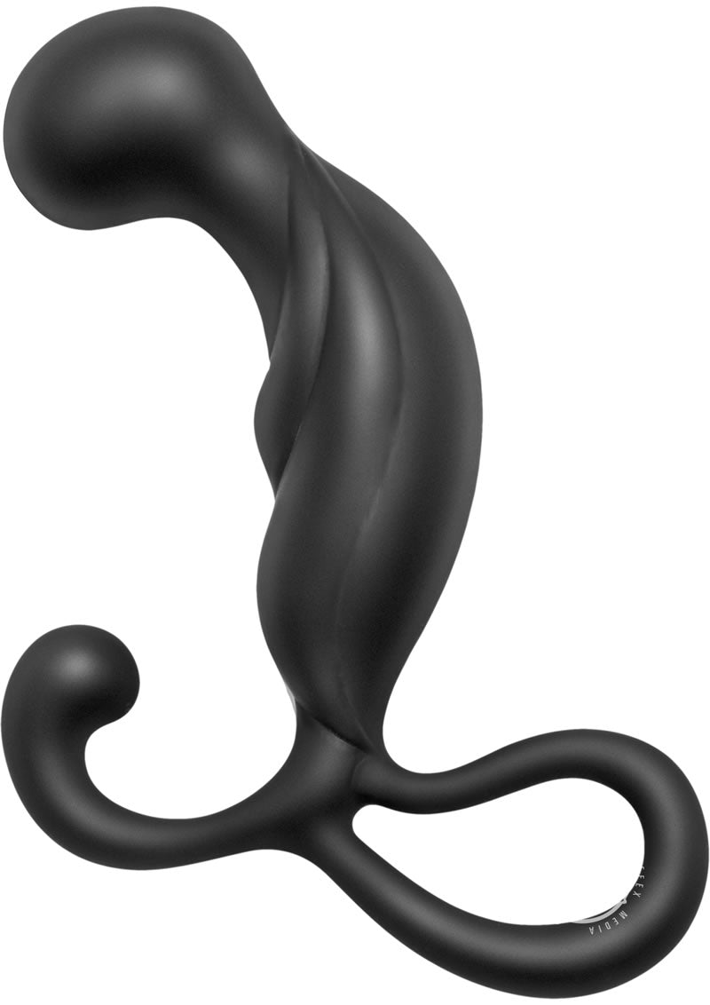 Prostatic Play Pathfinder Silicone Prostate Plug W/ Angled Head - Black