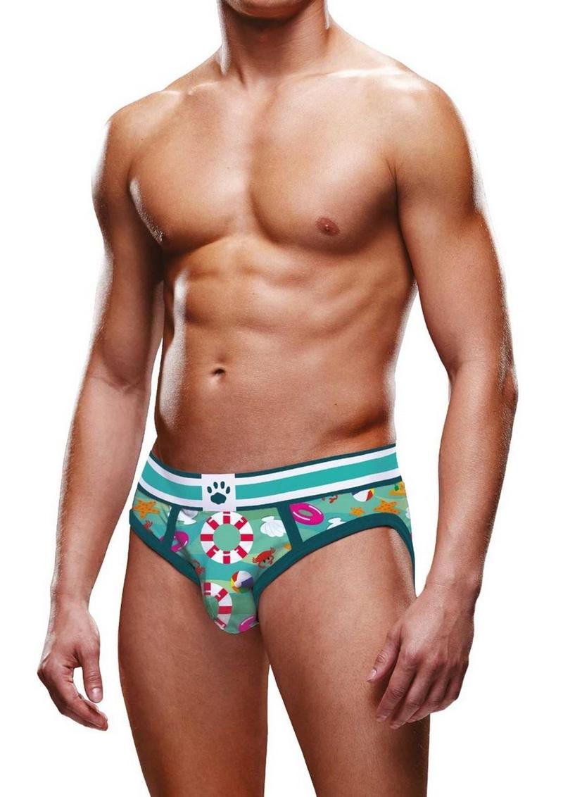 Prowler Beach Brief - Aqua/Green - Small