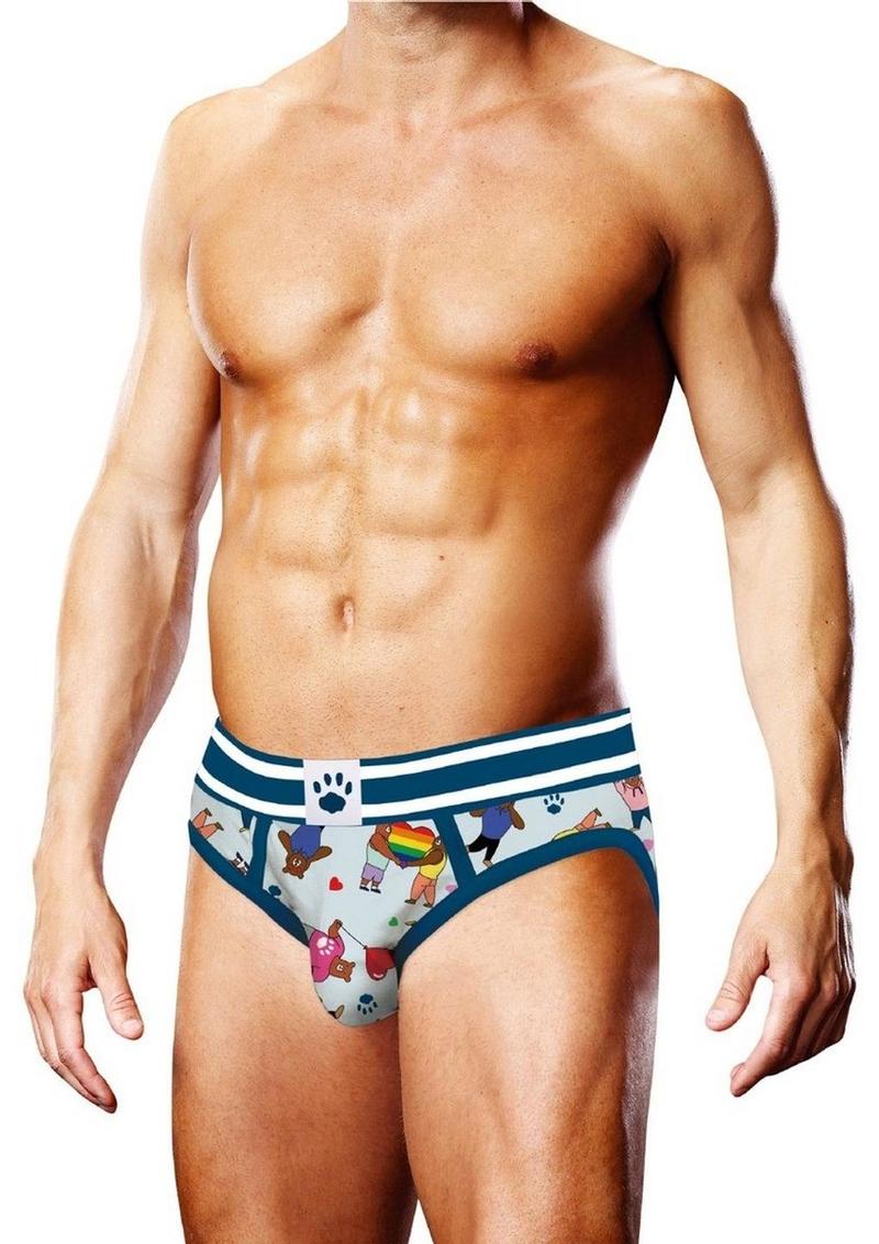 Prowler Bears with Hearts Brief - Blue - Small