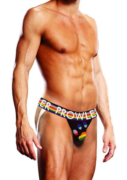 Prowler Black Oversized Paw Jock - Black/Multicolor/Rainbow - XXLarge