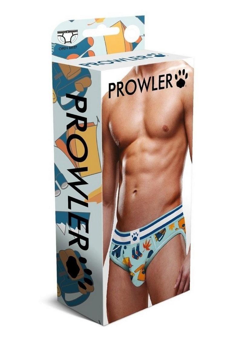 Prowler Autumn Scene Open Brief - Blue/Orange - XSmall