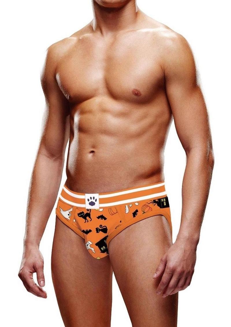 Prowler Halloween Brief - Black/Orange - Medium