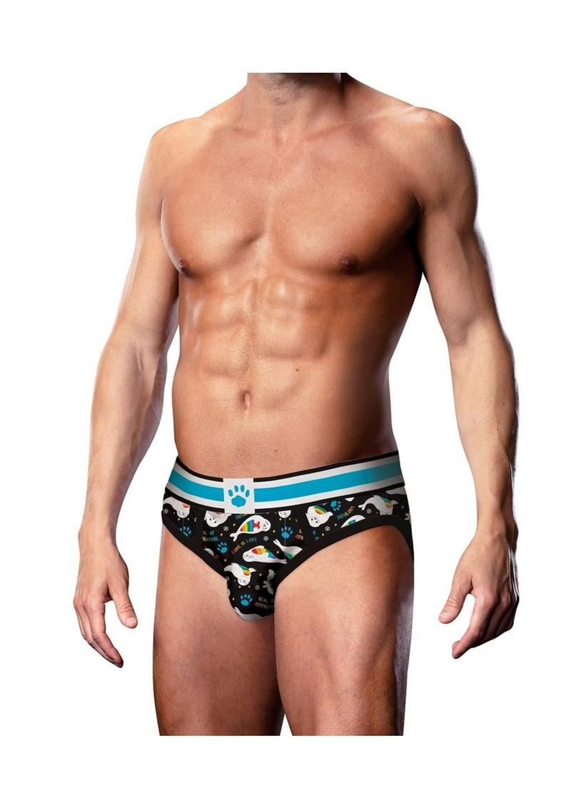 Prowler Seals Brief Lg Blk/Rnbw - Black/Multicolor - Large