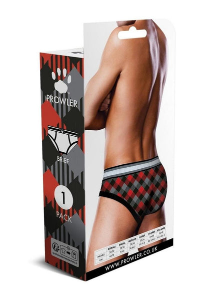 Prowler Tartan 1 Brief Md Blk/Red Fu23