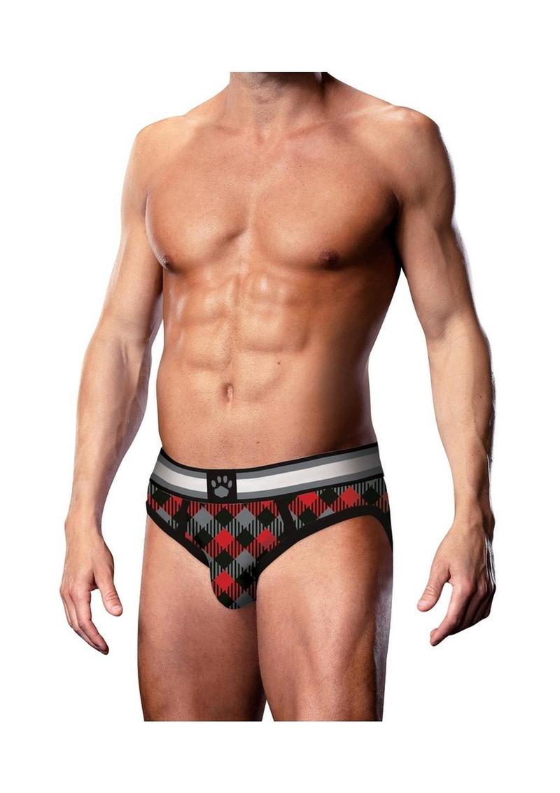 Prowler Tartan 1 Brief Sm Blk/Red Fu23 - Black/Red - Small