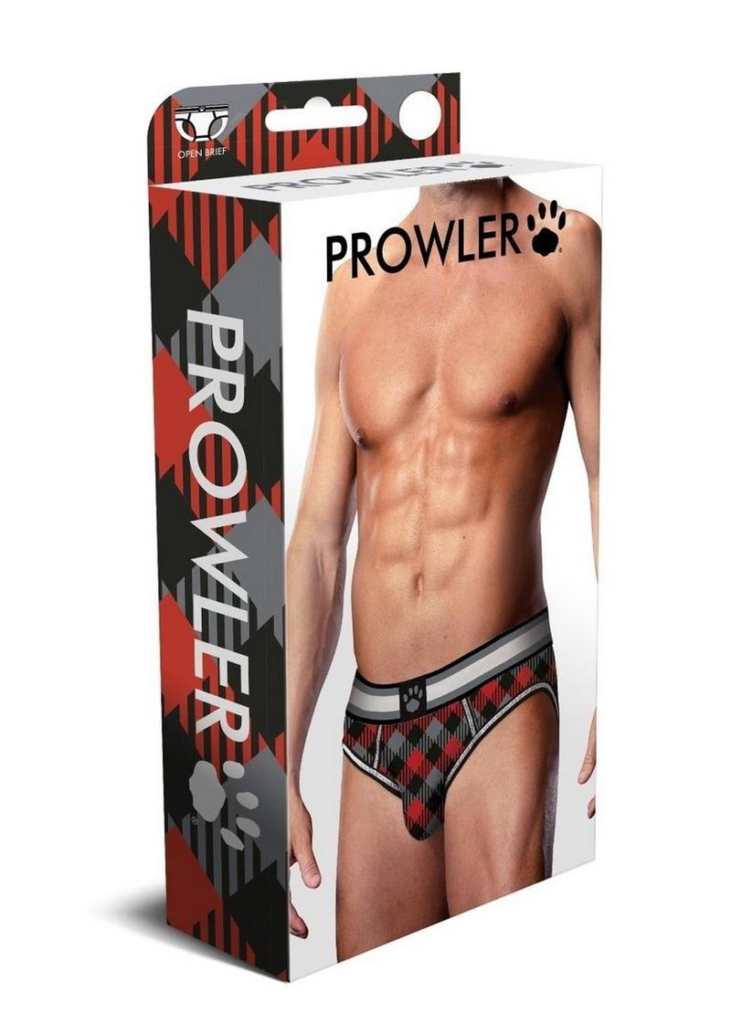 Prowler Tartan 1 Opn Brf Md Blk/Red Fu23 - Black/Red - Medium