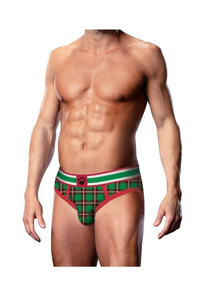 Prowler Tartan 2 Brief Lg Grn/Red Fw23 - Green/Red - Large