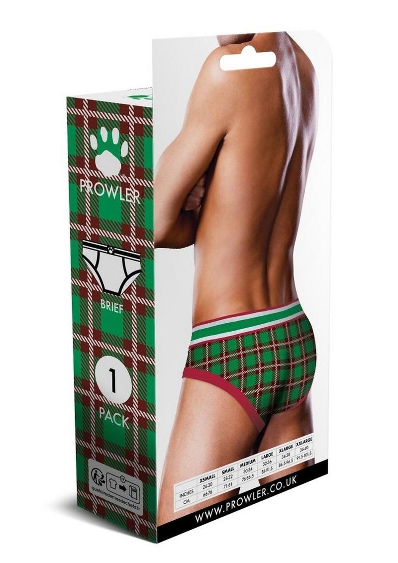 Prowler Tartan 2 Brief Lg Grn/Red Fw23