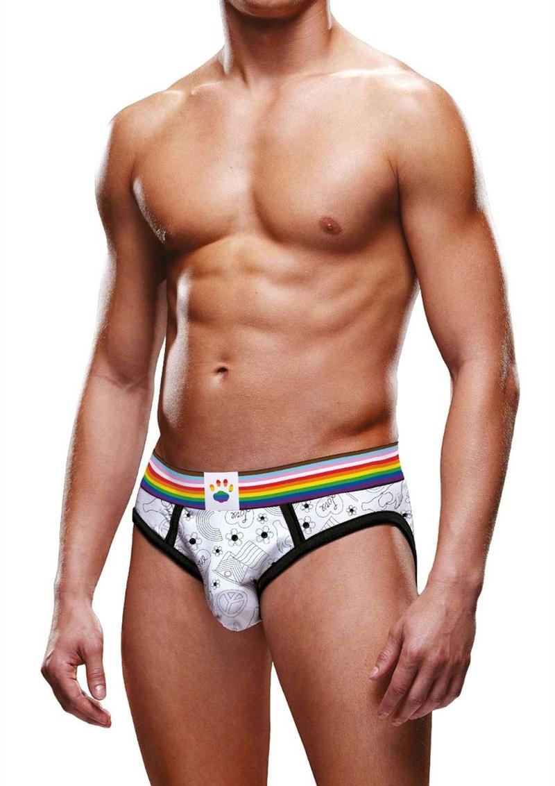 Prowler Pride Love and Peace 3 Brief - Multicolor/Rainbow - Medium