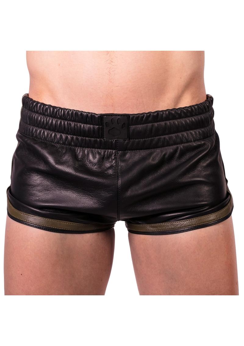 Prowler Red Leather Sport Shorts - Black/Green - Large