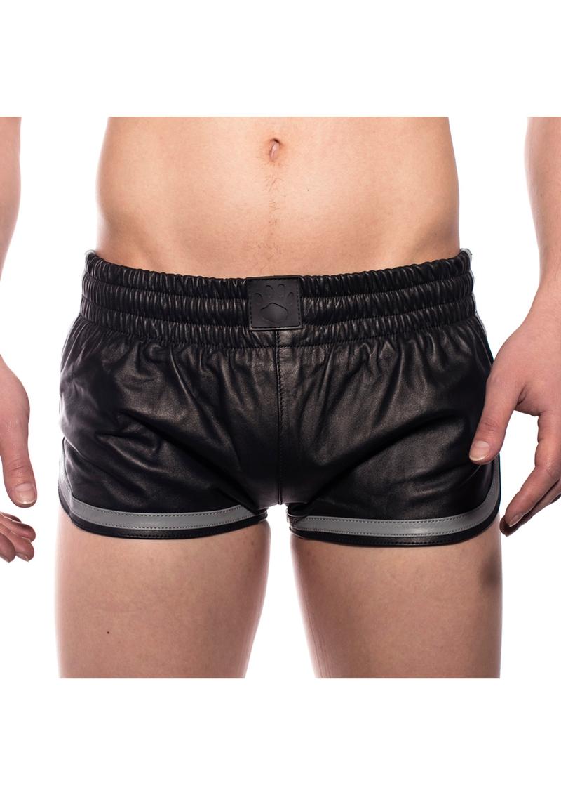 Prowler Red Leather Sport Shorts - Black/Gray/Grey - Small