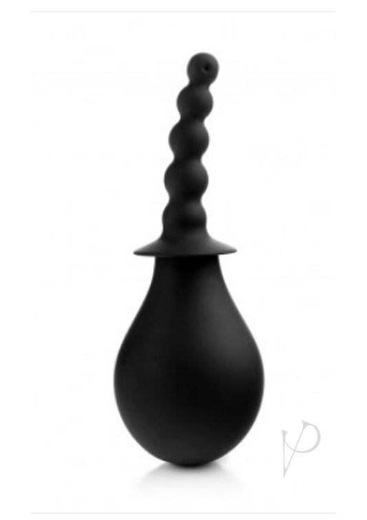 Prowler Rippled Silicone Anal Douche - Black