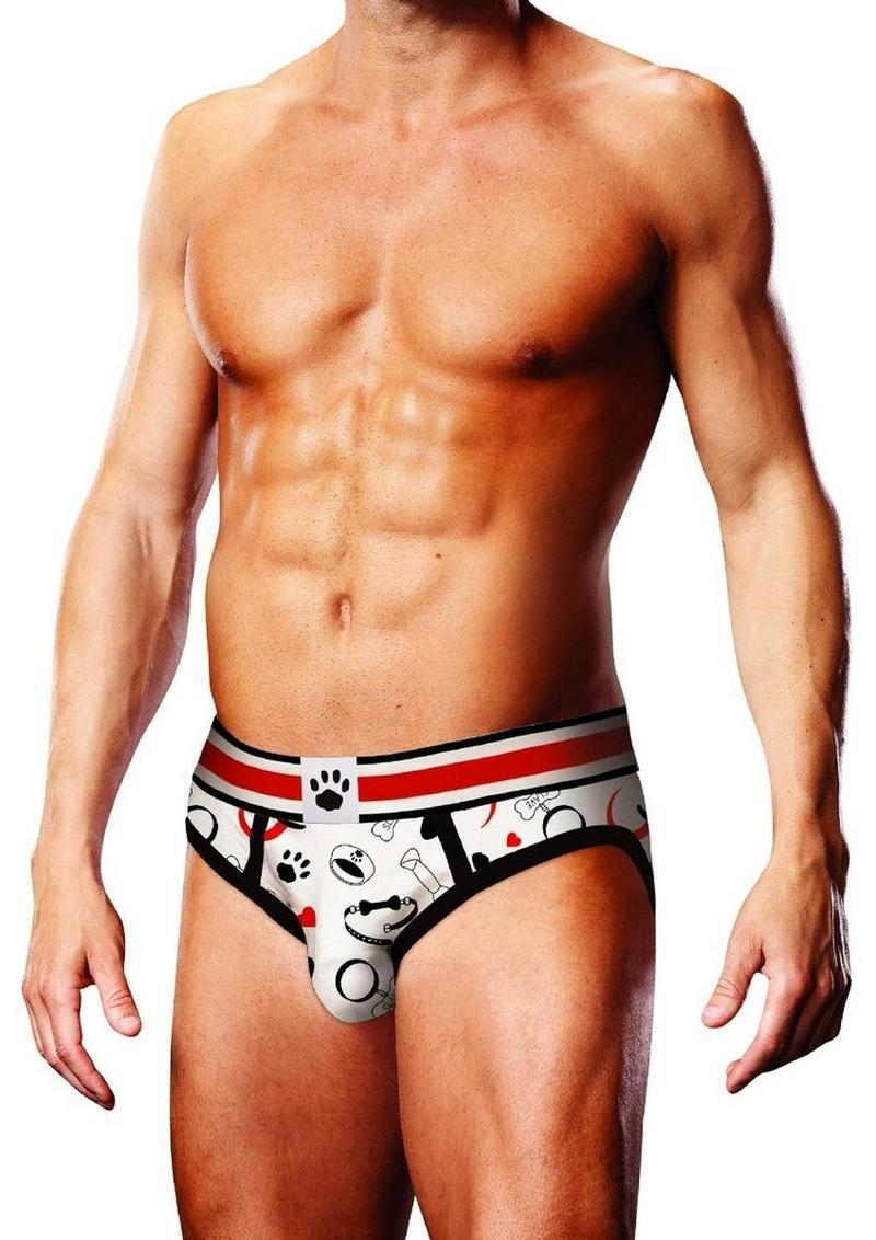 Prowler Puppie Print Brief - Black/White - XLarge