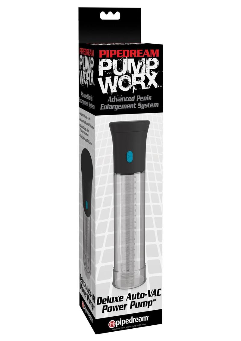 Pump Worx Deluxe Auto-Vac Power Pump Advanced Penis Enlargement System - Clear