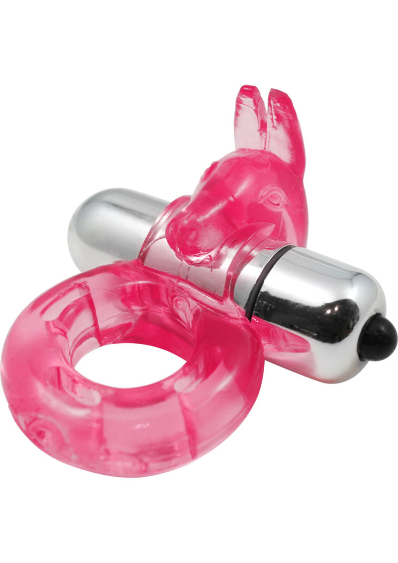 Purrfect Pets Buzz Bunny Stimulator with Vibrating Bullet - Pink