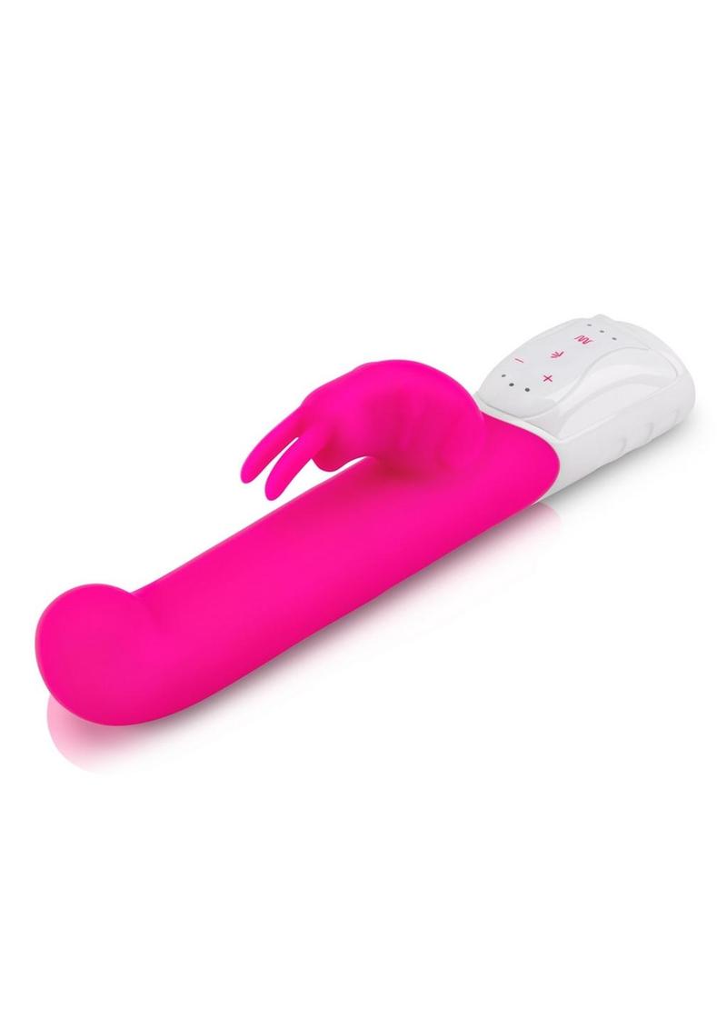 Rabbit Essentials Silicone Rechargeable Come Hither G-Spot Rabbit - Hot Pink/Pink