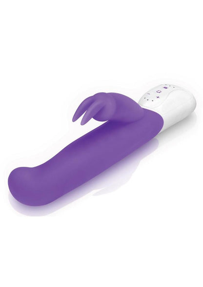 Rabbit Essentials Silicone Rechargeable G-Spot Rabbit Vibrator - Purple