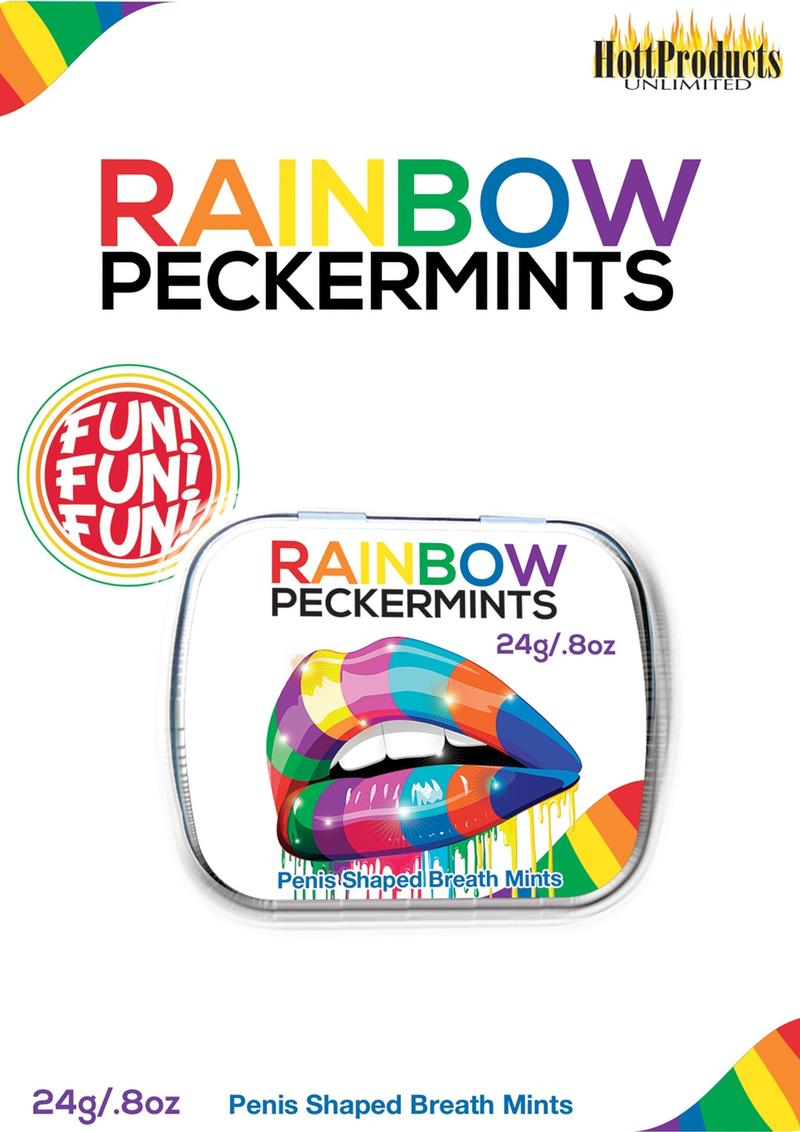 Rainbow Peckermints Breath Mints .8 Ounce Tin - Multicolor