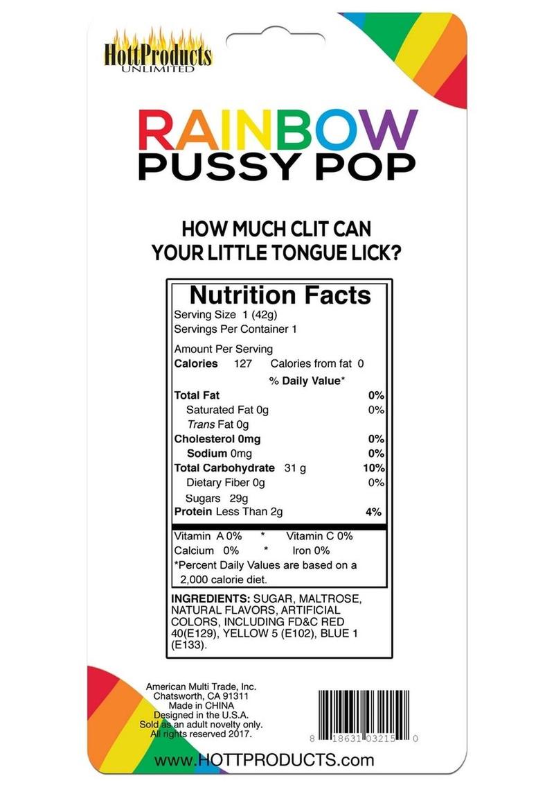 Rainbow Pussy Pops Candy Fruity Flavor