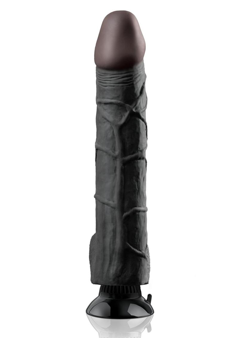 Real Feel Deluxe No. 12 Wallbanger Vibrating Dildo with Balls Waterproof