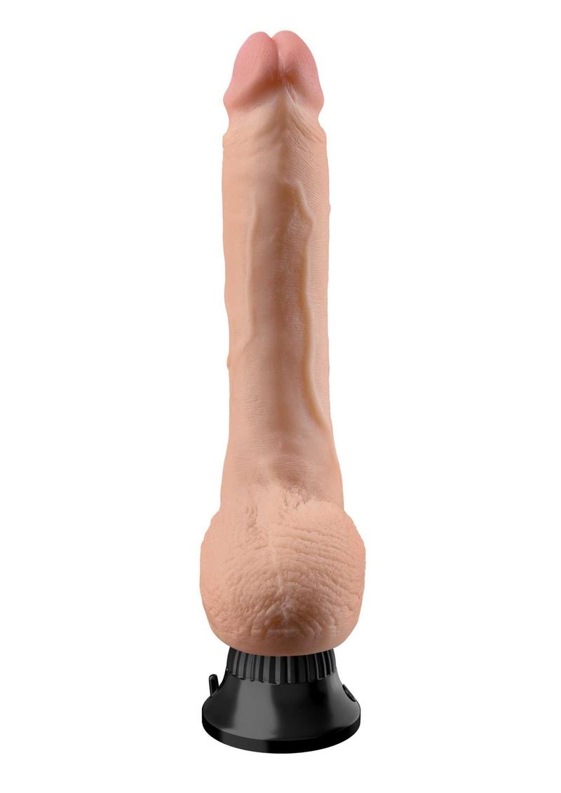 Real Feel Deluxe No. 7 Wallbanger Vibrating Dildo with Balls