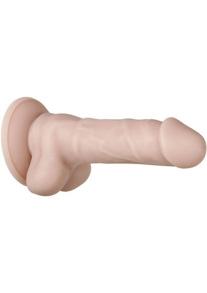 Real Supple Poseable Silicone Dildo with Balls